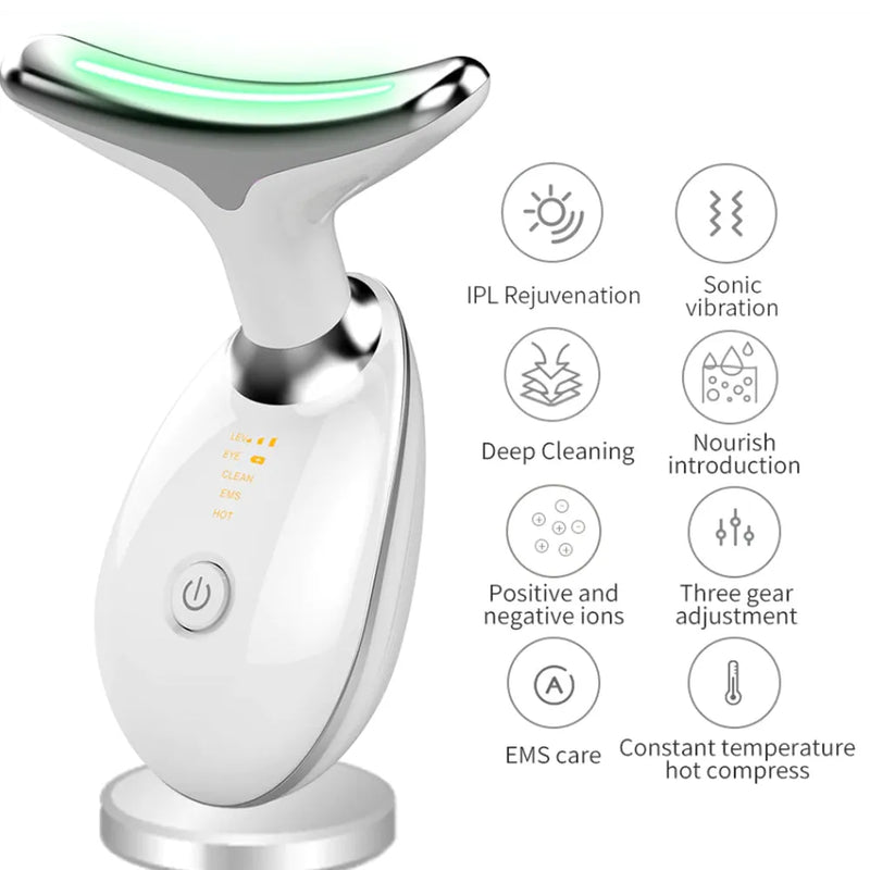 Vibe Geeks Neck and Face Skin Tightening IPL Skin Care Device- USB Charging