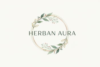 logo that says herban aura